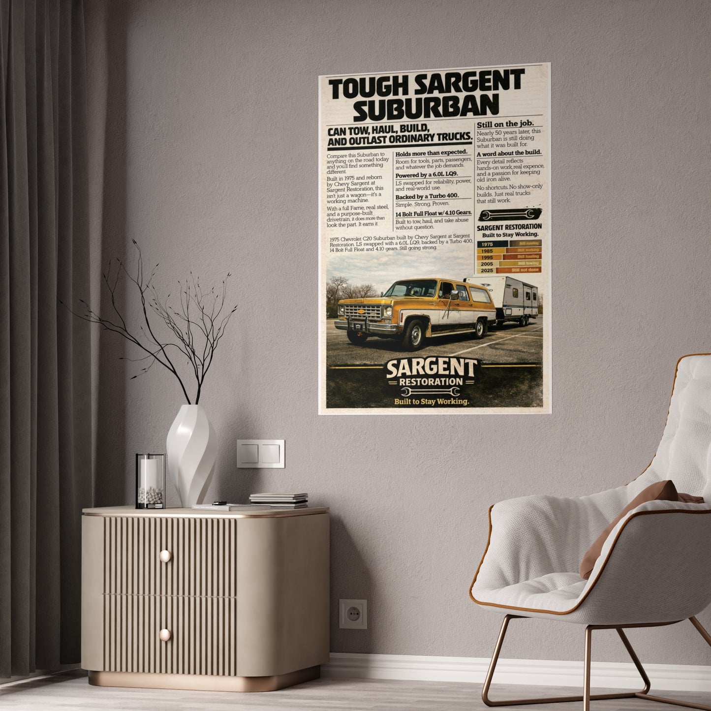 'Tough Sargent Suburban' Gloss Poster
