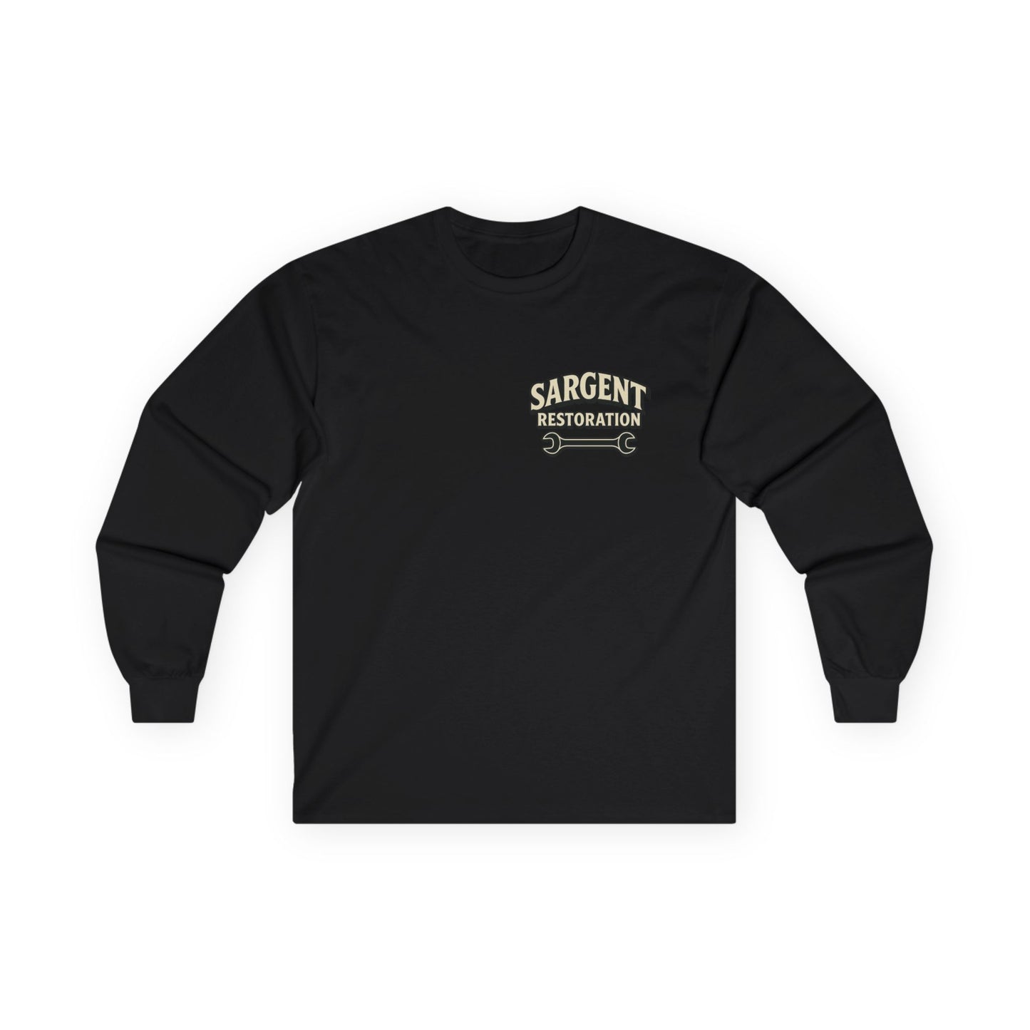 Sargent Restoration Long Sleeve Tee, Unisex Workwear Shirt, Vintage Mechanic Gift, DIY Enthusiast Apparel, Father's Day Present