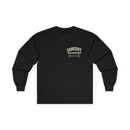 Sargent Restoration Long Sleeve Tee, Unisex Workwear Shirt, Vintage Mechanic Gift, DIY Enthusiast Apparel, Father's Day Present