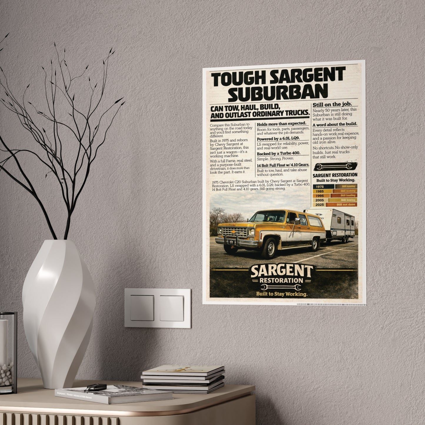 'Tough Sargent Suburban' Gloss Poster