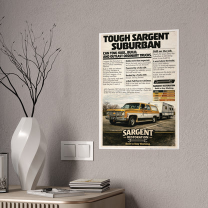 'Tough Sargent Suburban' Gloss Poster
