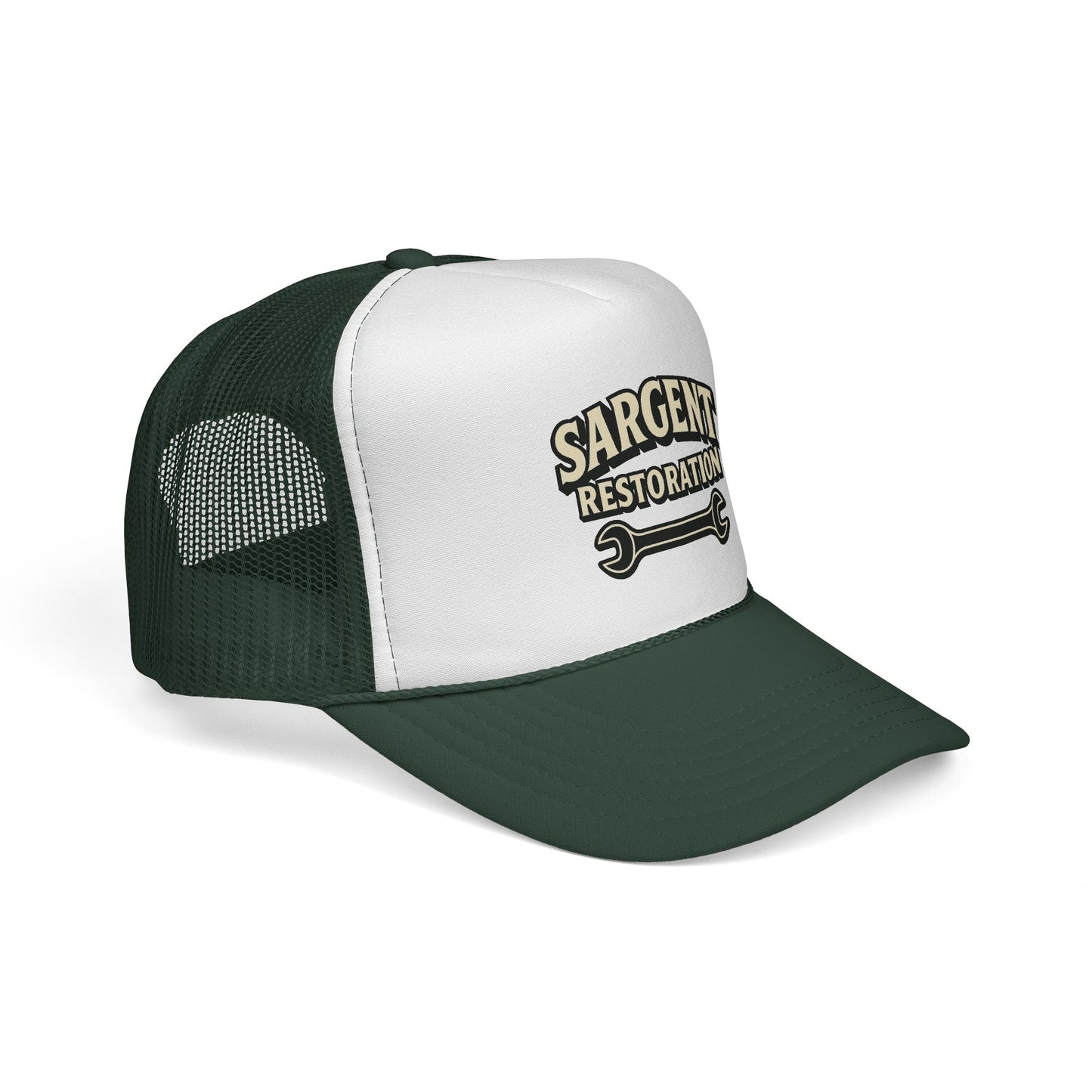 Sargent Restoration Trucker Cap | Custom Work Hat, Adjustable Baseball Cap, Cool Gift for Mechanic, DIY Enthusiast, Father's Day, Birthday