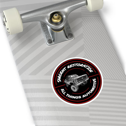 Automotive Round Stickers, Custom Decals for Car Enthusiasts, Sargent Restoration, All Things Automotive, Durable Stickers, [...]