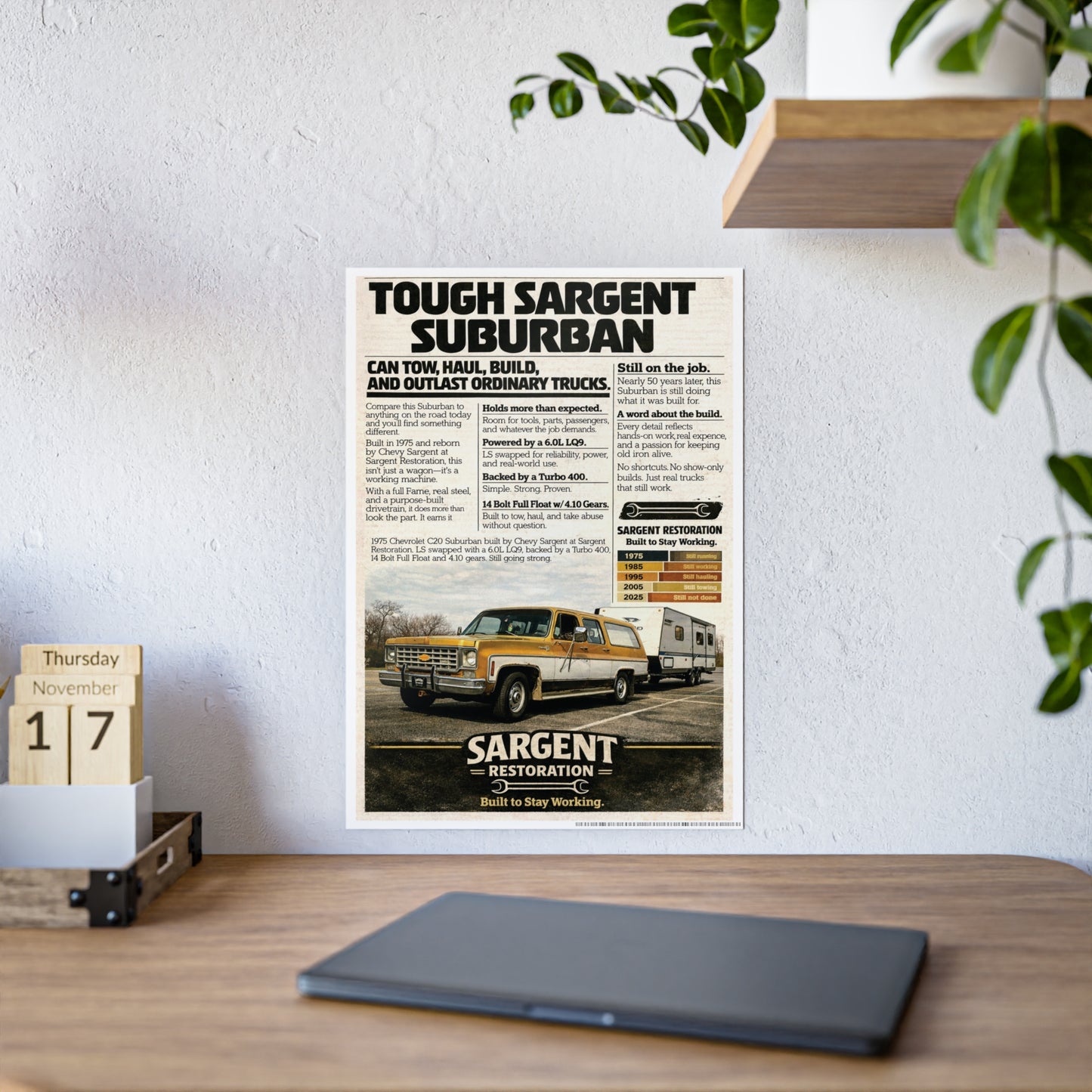 'Tough Sargent Suburban' Gloss Poster
