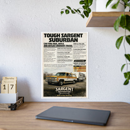 'Tough Sargent Suburban' Gloss Poster