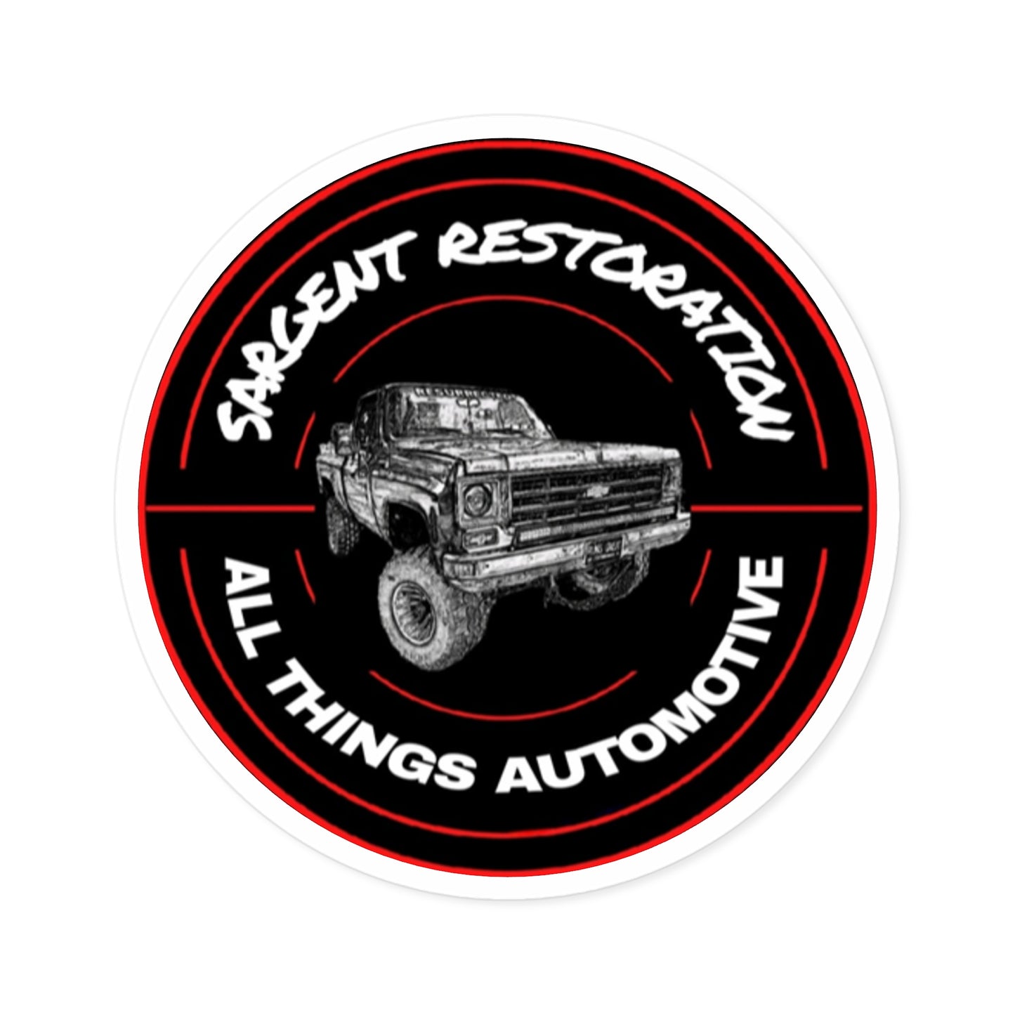 Automotive Round Stickers, Custom Decals for Car Enthusiasts, Sargent Restoration, All Things Automotive, Durable Stickers, [...]