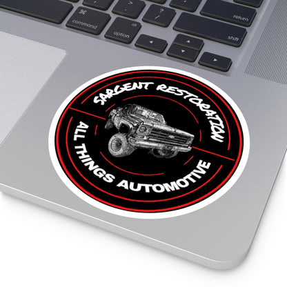 Automotive Round Stickers, Custom Decals for Car Enthusiasts, Sargent Restoration, All Things Automotive, Durable Stickers, [...]