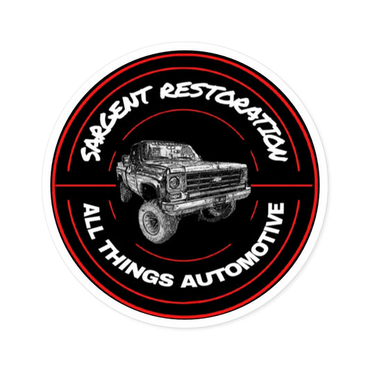 Automotive Round Stickers, Custom Decals for Car Enthusiasts, Sargent Restoration, All Things Automotive, Durable Stickers, [...]