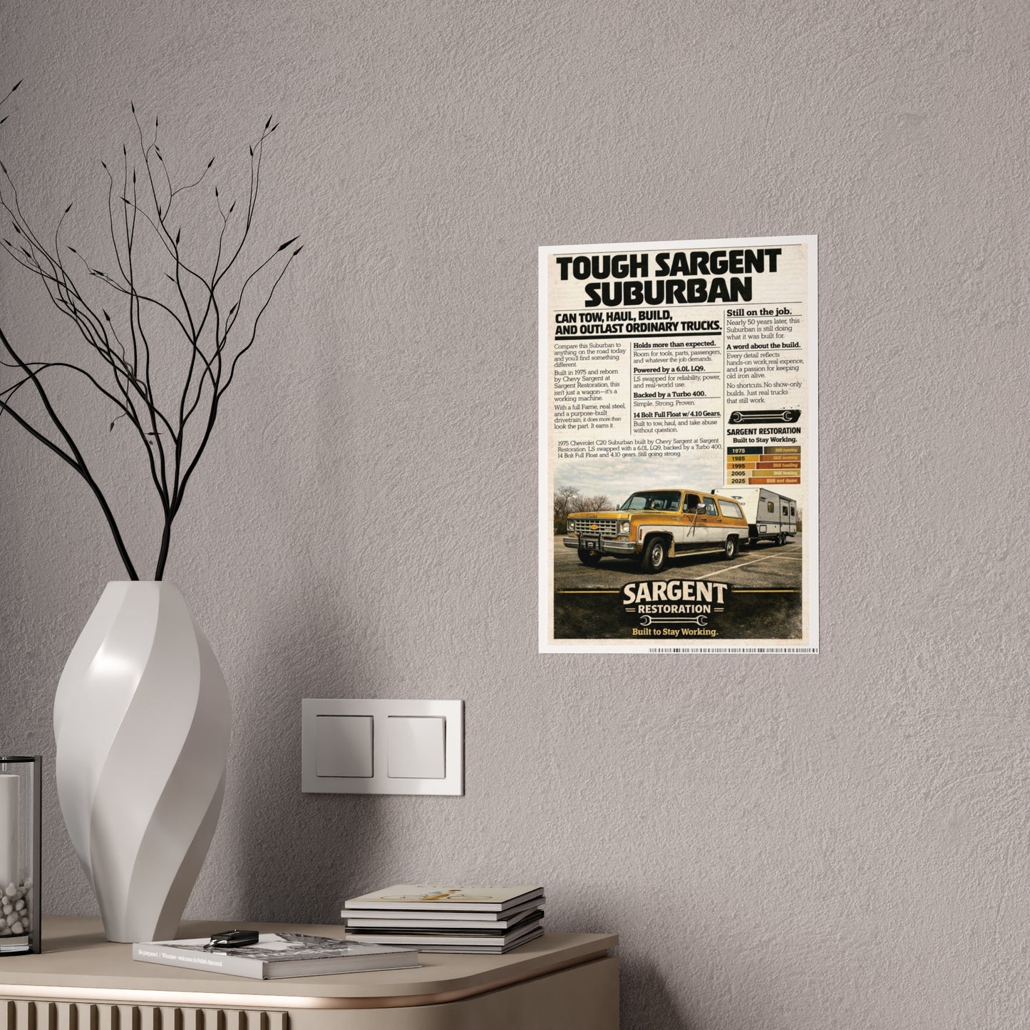 'Tough Sargent Suburban' Gloss Poster