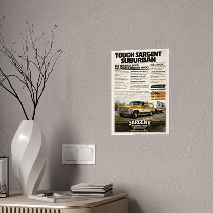 'Tough Sargent Suburban' Gloss Poster