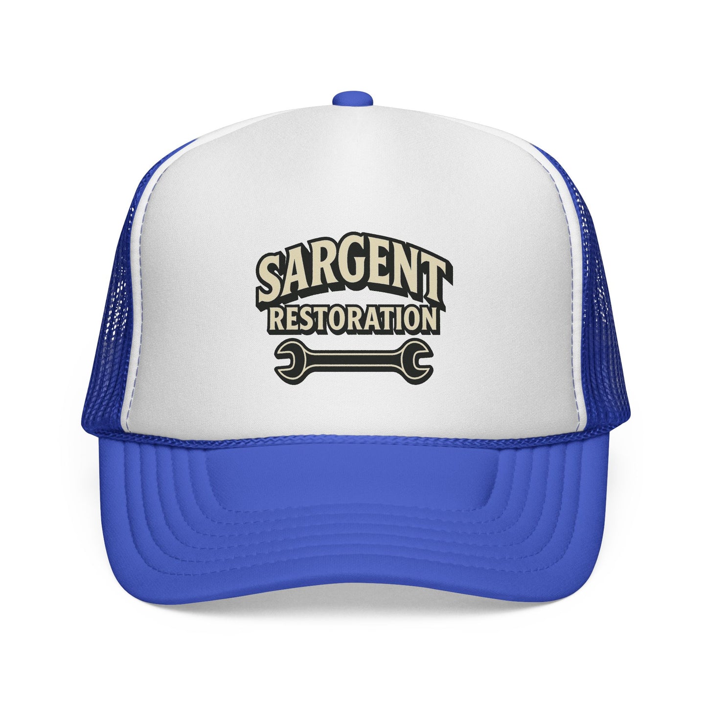 Sargent Restoration Trucker Cap | Custom Work Hat, Adjustable Baseball Cap, Cool Gift for Mechanic, DIY Enthusiast, Father's Day, Birthday