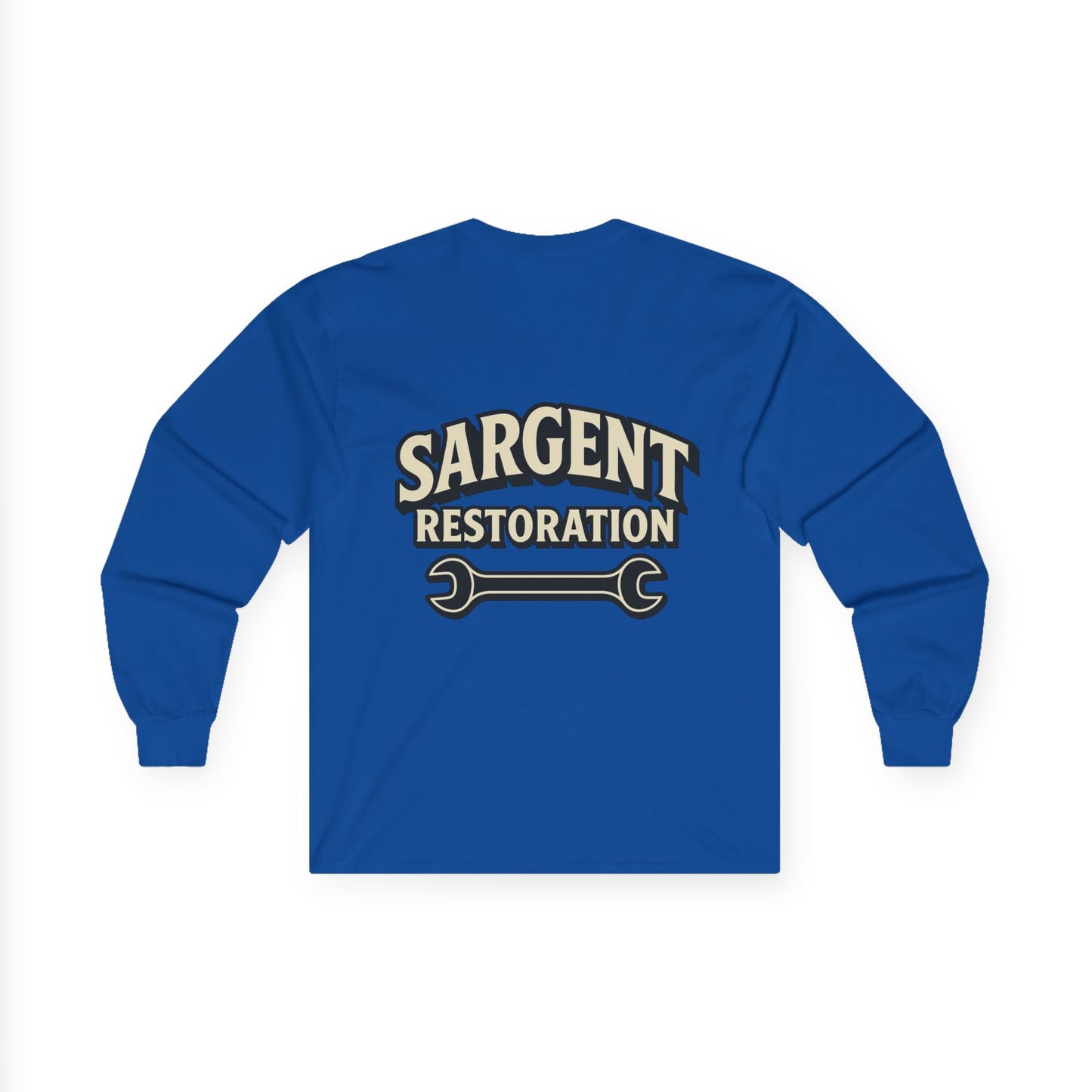 Sargent Restoration Long Sleeve Tee, Unisex Workwear Shirt, Vintage Mechanic Gift, DIY Enthusiast Apparel, Father's Day Present