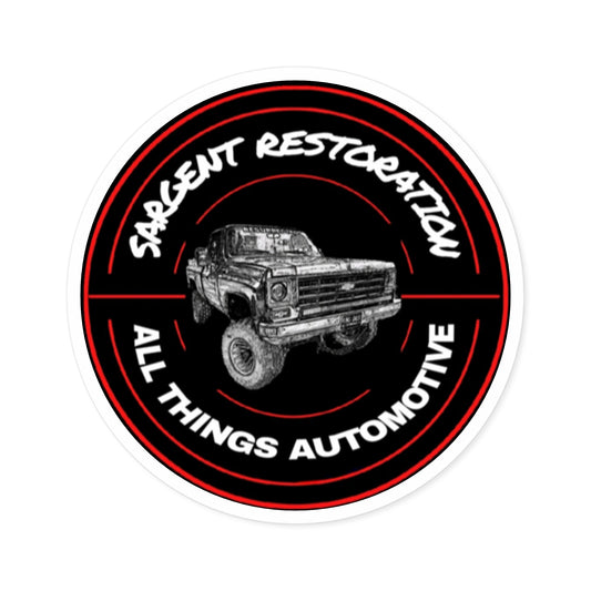 Automotive Round Stickers, Custom Decals for Car Enthusiasts, Sargent Restoration, All Things Automotive, Durable Stickers, [...]
