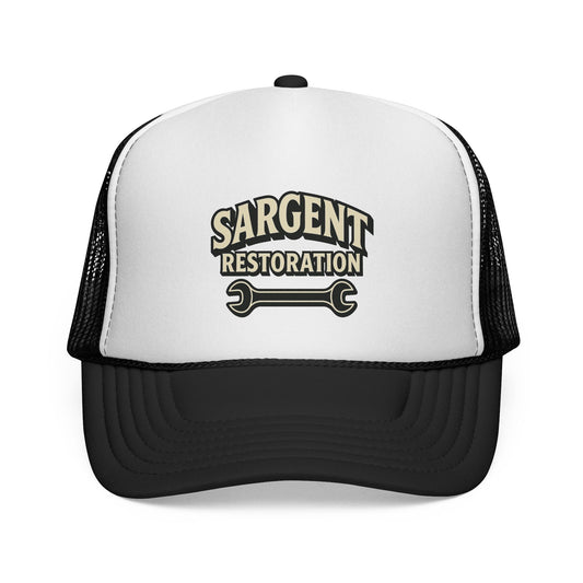 Sargent Restoration Trucker Cap | Custom Work Hat, Adjustable Baseball Cap, Cool Gift for Mechanic, DIY Enthusiast, Father's Day, Birthday