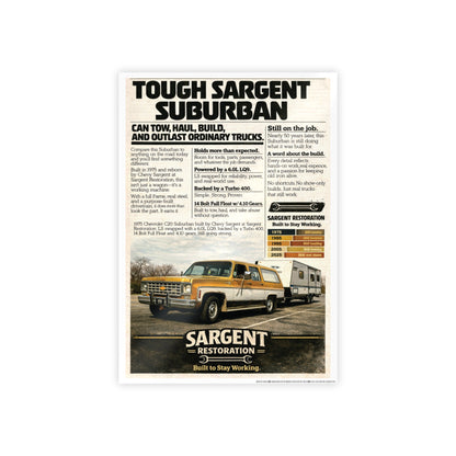 'Tough Sargent Suburban' Gloss Poster