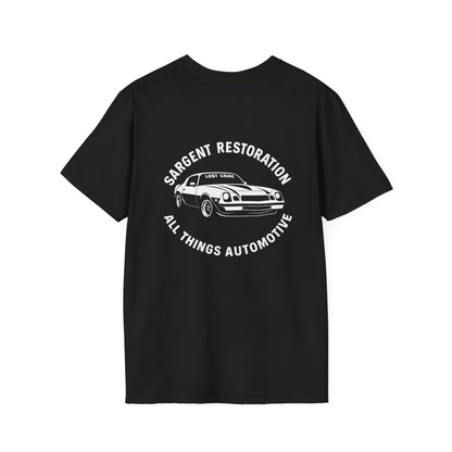 Automotive Enthusiast T-Shirt, Vintage Car Lover Gift, Garage Apparel, Mechanics Tee, Sargent Restoration Tee, All Things Automotive