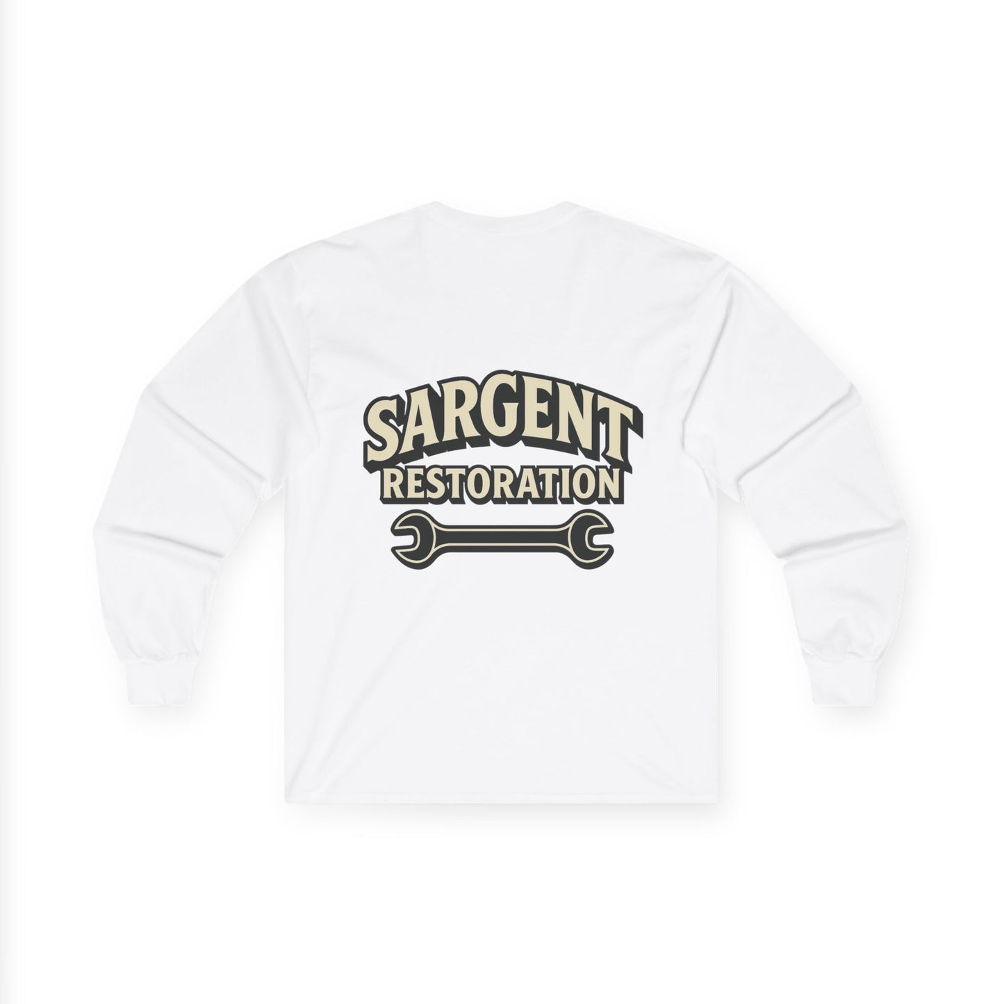 Sargent Restoration Long Sleeve Tee, Unisex Workwear Shirt, Vintage Mechanic Gift, DIY Enthusiast Apparel, Father's Day Present