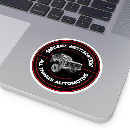 Automotive Round Stickers, Custom Decals for Car Enthusiasts, Sargent Restoration, All Things Automotive, Durable Stickers, [...]
