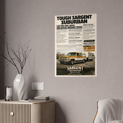 'Tough Sargent Suburban' Gloss Poster
