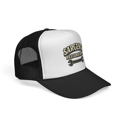 Sargent Restoration Trucker Cap | Custom Work Hat, Adjustable Baseball Cap, Cool Gift for Mechanic, DIY Enthusiast, Father's Day, Birthday