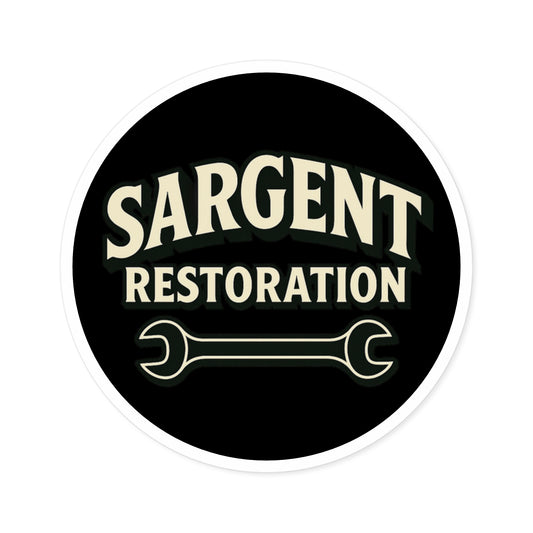 Vintage Restoration Round Stickers, DIY Decor, Laptop Accessories, Garage Art, Car Emblems, Home Crafting Supplies
