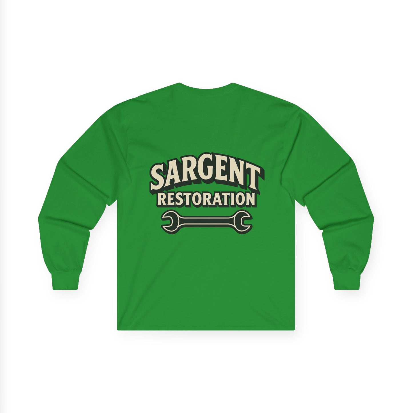 Sargent Restoration Long Sleeve Tee, Unisex Workwear Shirt, Vintage Mechanic Gift, DIY Enthusiast Apparel, Father's Day Present