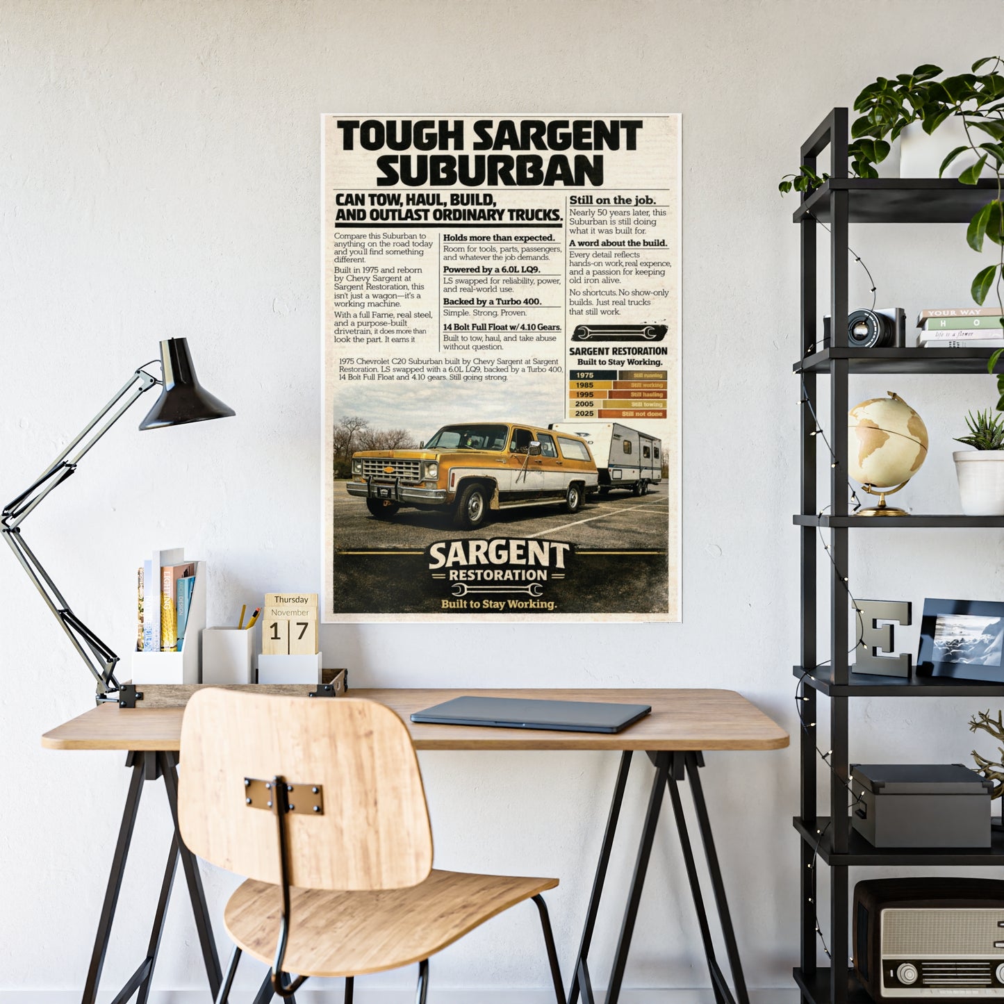 'Tough Sargent Suburban' Gloss Poster