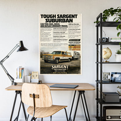 'Tough Sargent Suburban' Gloss Poster