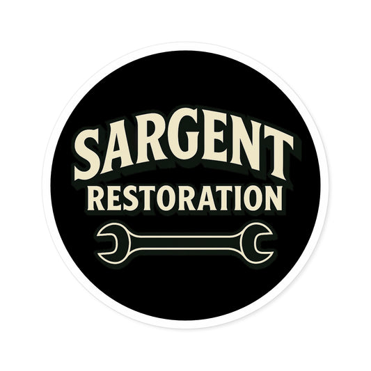Vintage Restoration Round Stickers, DIY Decor, Laptop Accessories, Garage Art, Car Emblems, Home Crafting Supplies