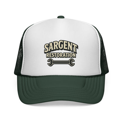 Sargent Restoration Trucker Cap | Custom Work Hat, Adjustable Baseball Cap, Cool Gift for Mechanic, DIY Enthusiast, Father's Day, Birthday