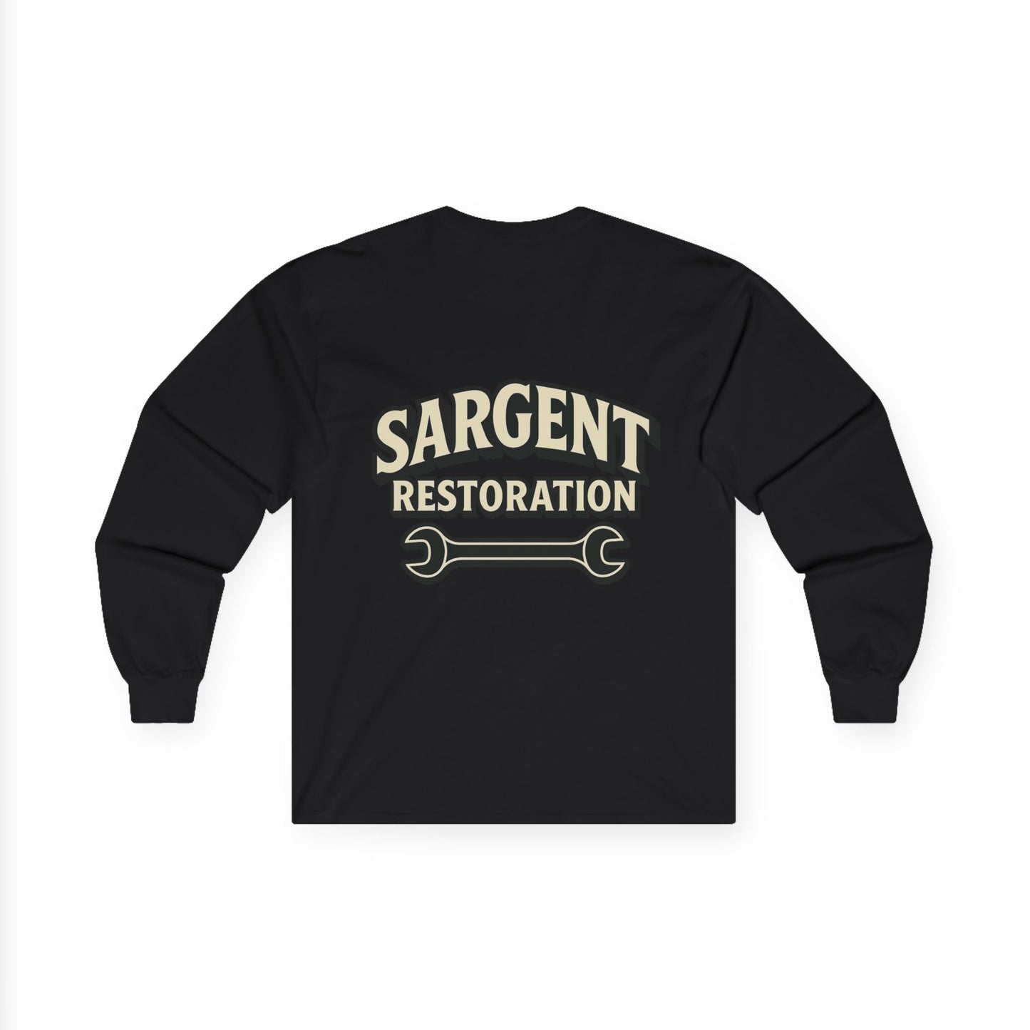 Sargent Restoration Long Sleeve Tee, Unisex Workwear Shirt, Vintage Mechanic Gift, DIY Enthusiast Apparel, Father's Day Present
