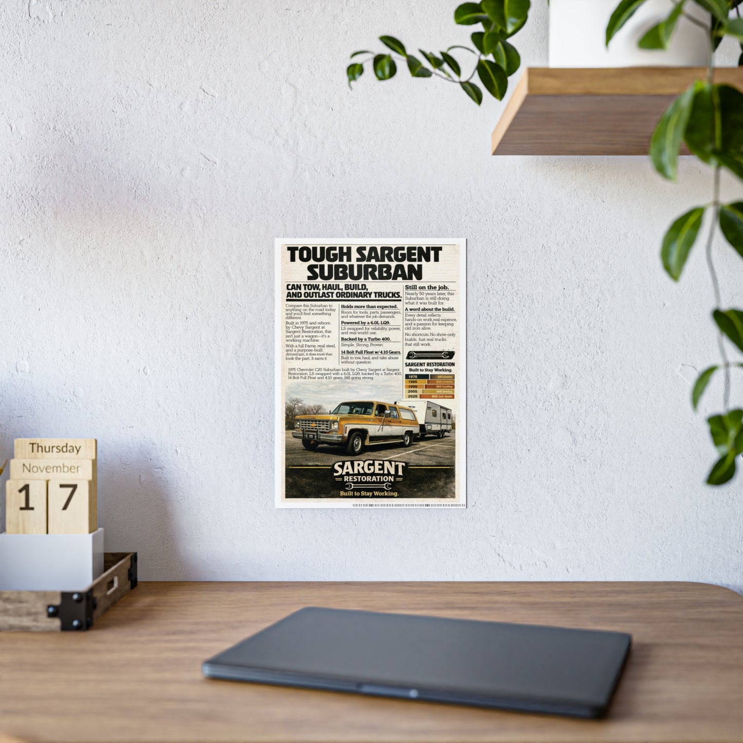 'Tough Sargent Suburban' Gloss Poster