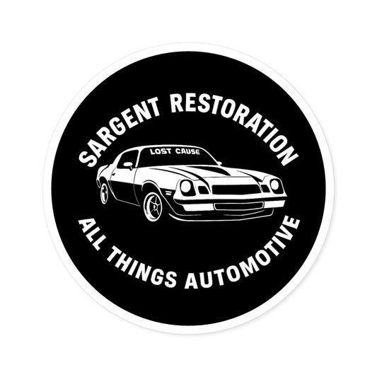 Automotive-Themed Round Stickers, Car Lover Gifts, Laptop Decals, Garage Decor, Vintage Car Stickers