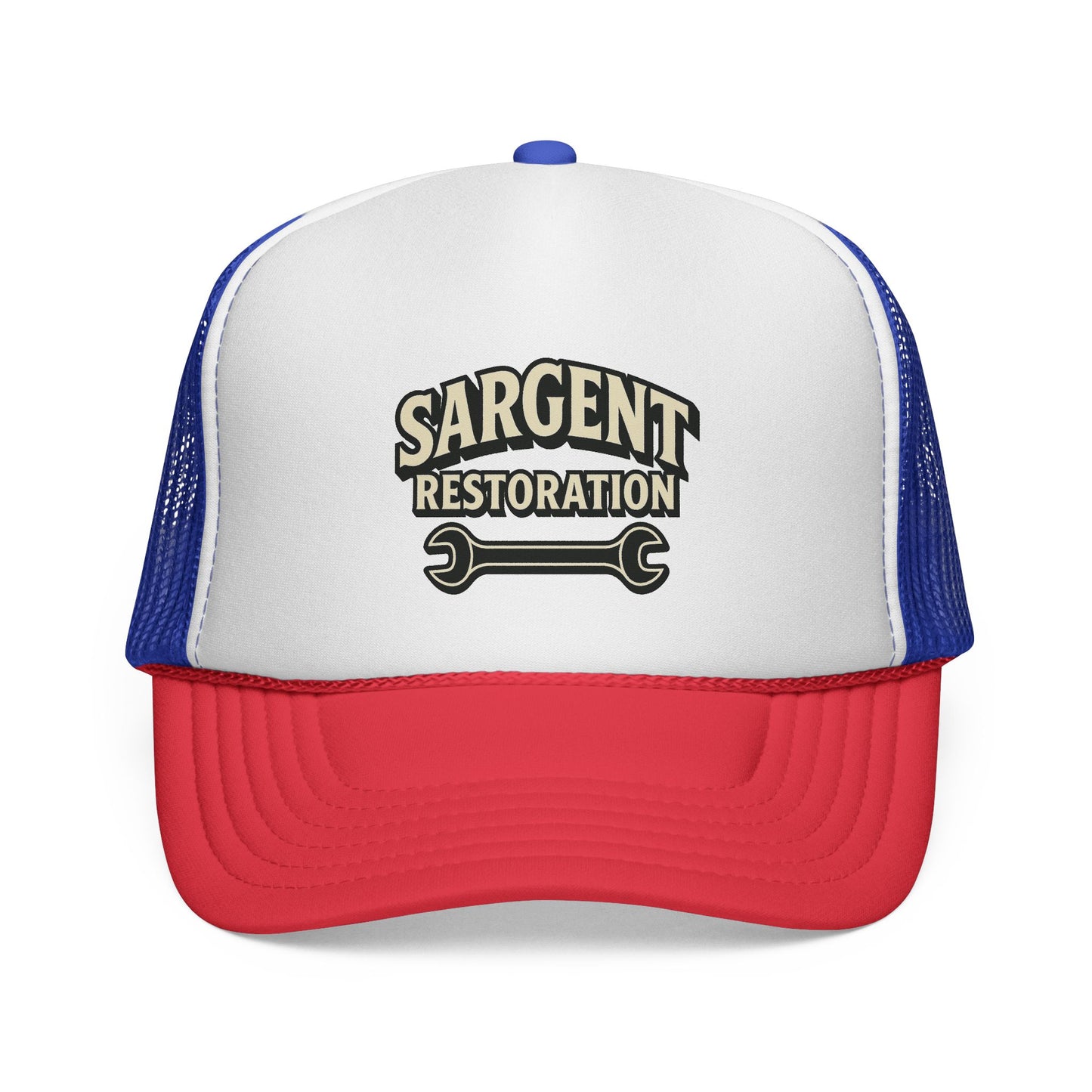 Sargent Restoration Trucker Cap | Custom Work Hat, Adjustable Baseball Cap, Cool Gift for Mechanic, DIY Enthusiast, Father's Day, Birthday