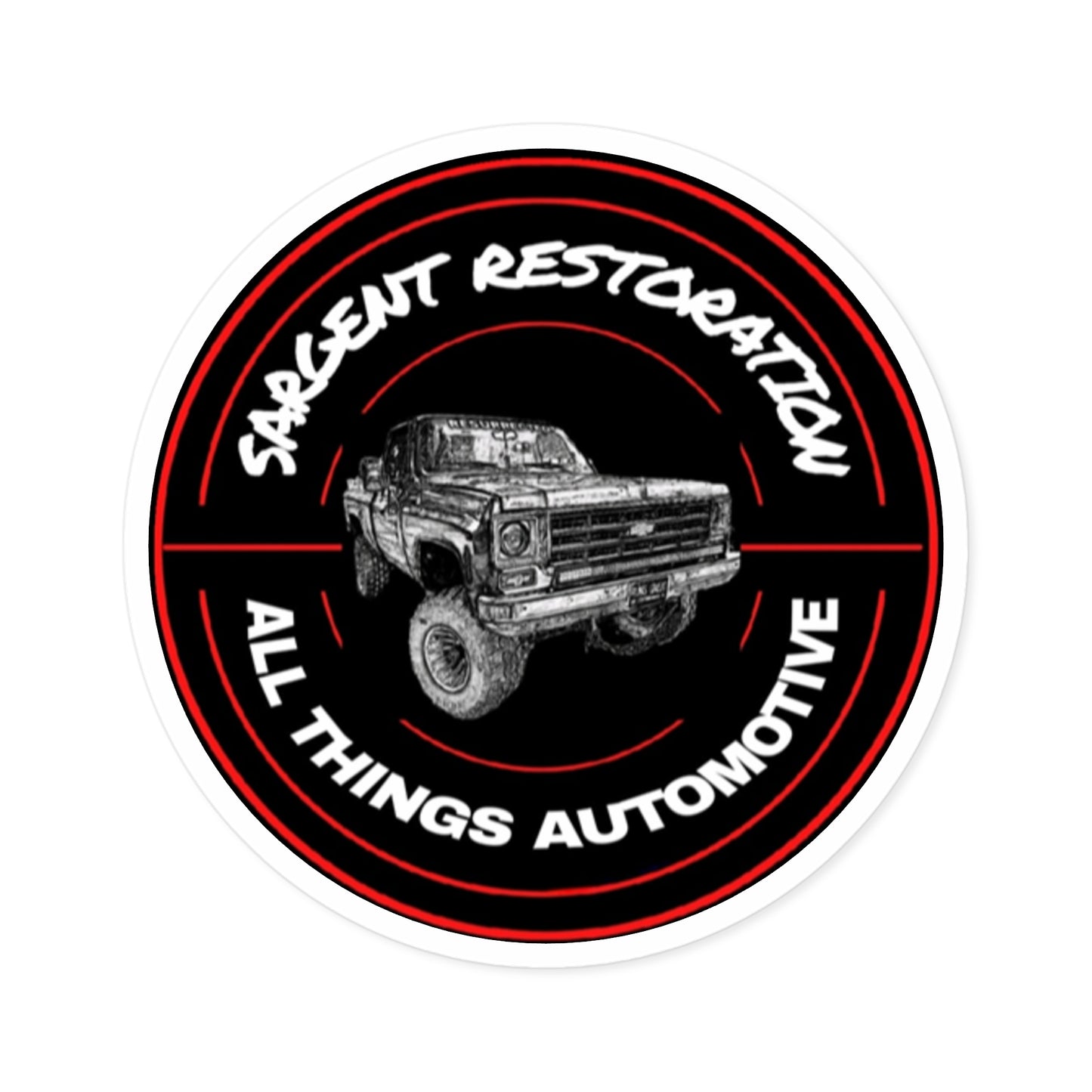 Automotive Round Stickers, Custom Decals for Car Enthusiasts, Sargent Restoration, All Things Automotive, Durable Stickers, [...]